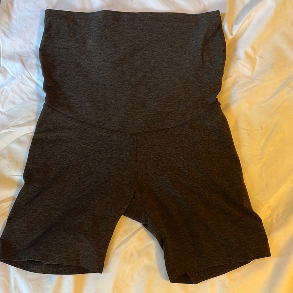 Beyond the Bump High-Waist Brown Bike Shorts